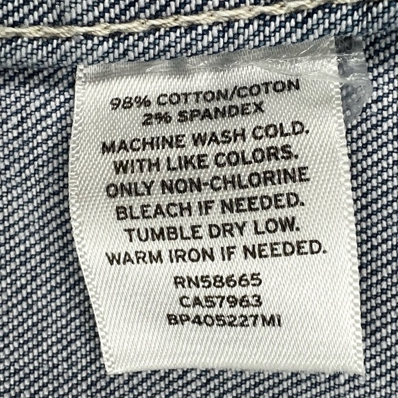 Bp Nordstrom Women’s Classic Light Blue Distressed Denim Jean Jacket -Sz XXSmall - Picture 8 of 8